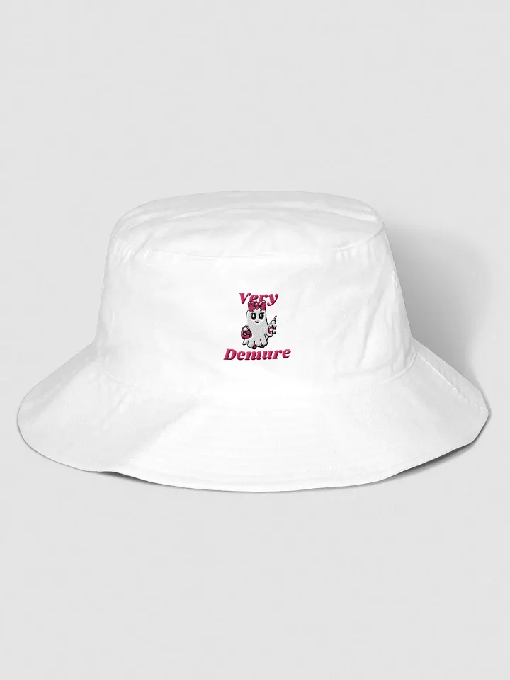 Very Demure Cute Ghost Embroidered Mid-profile Bucket Hat product image (1)