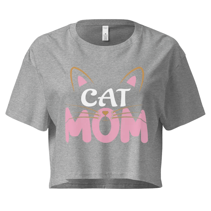 Whiskered Cat Mom Crop Top product image (1)