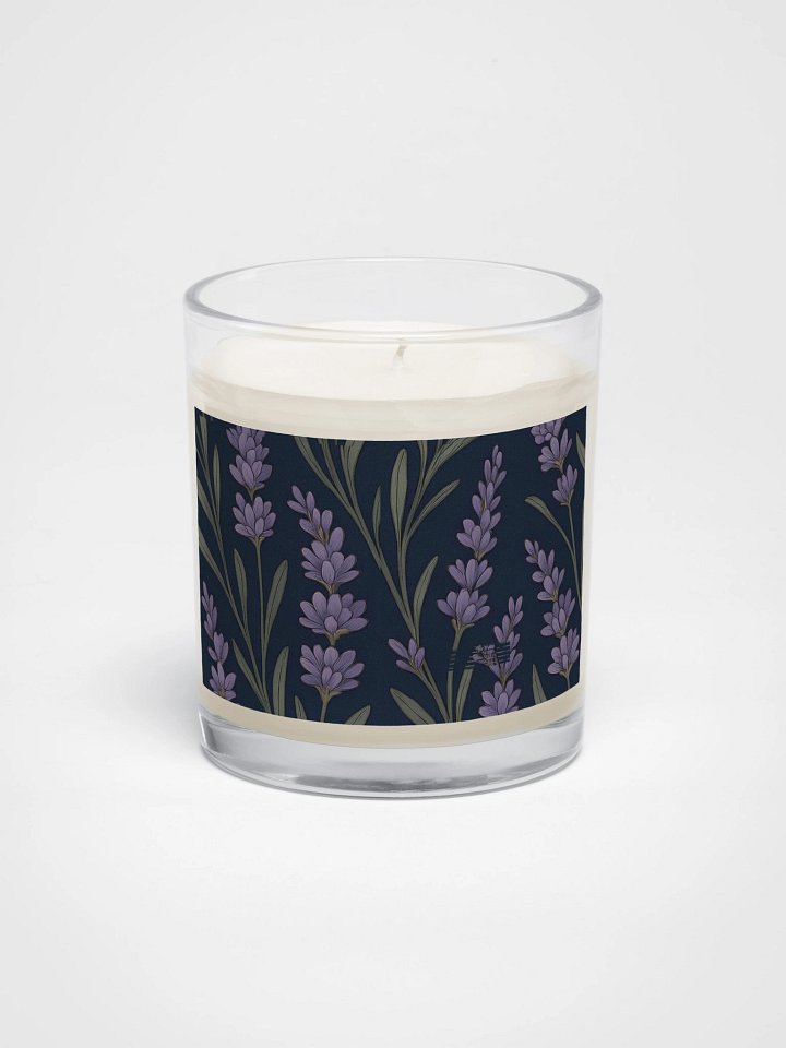Lavender Soy Candle With Botanical Floral Design product image (1)