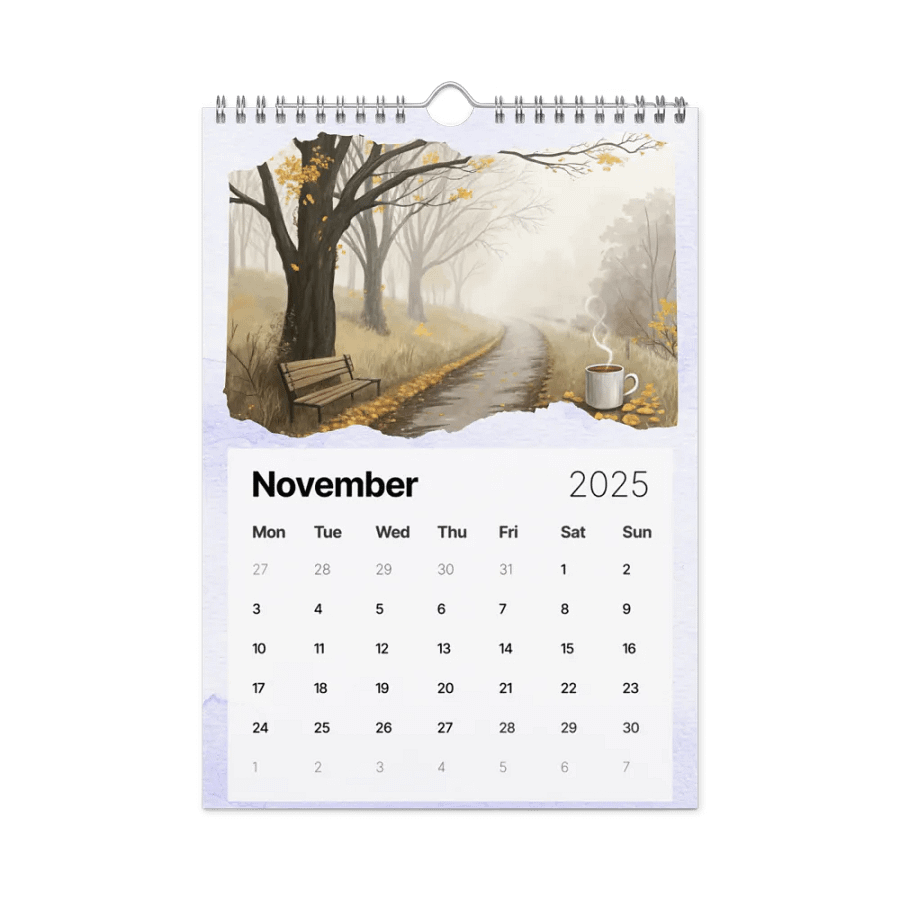 WATERCOLOR SEASONAL SCENES WALL CALENDAR 2025 product image (11)