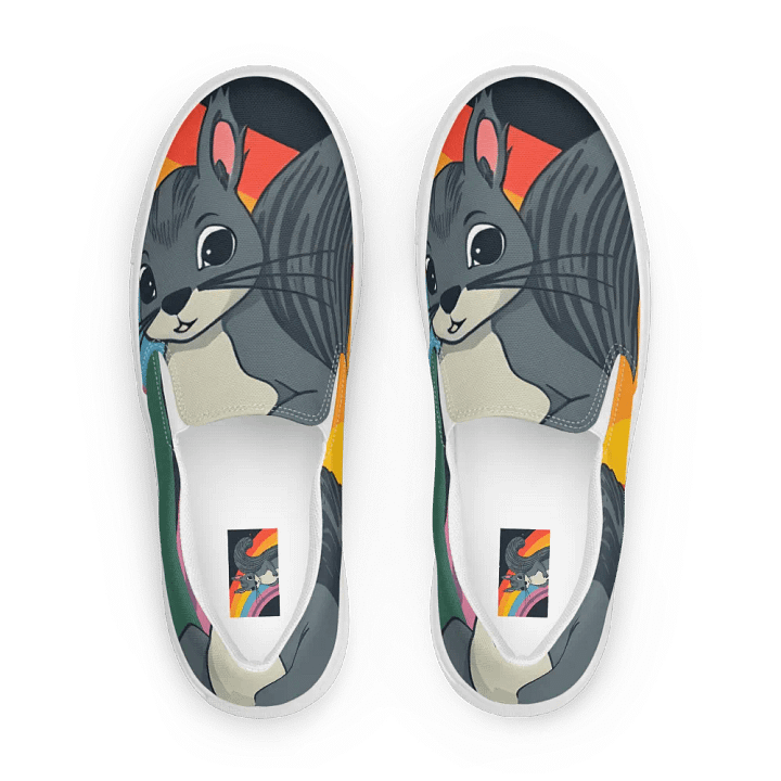 Women's Rainbow Squirrel canvas Slip-On shoes product image (1)