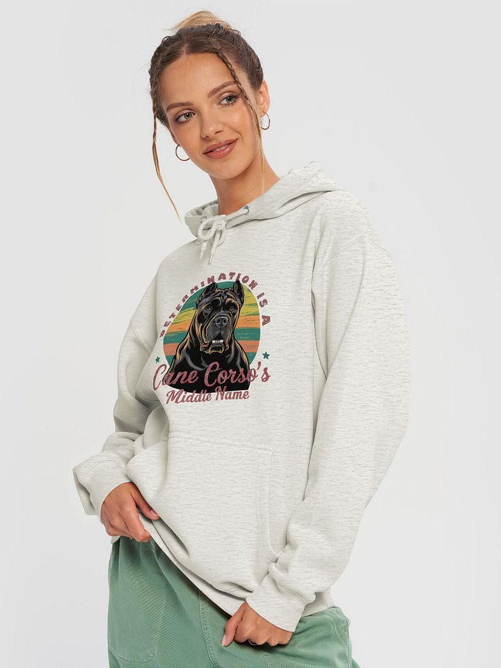 Black Cane Corso Retro Hoodie – Vintage Color Dog Lover Apparel product image (23)