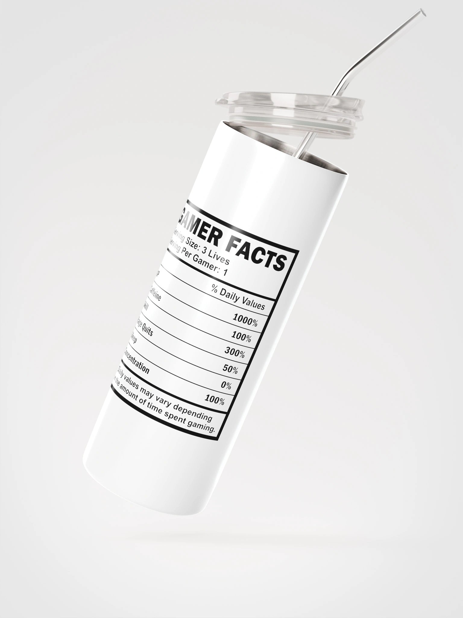 Gamer Facts 20 oz Stainless Steel Tumbler product image (2)