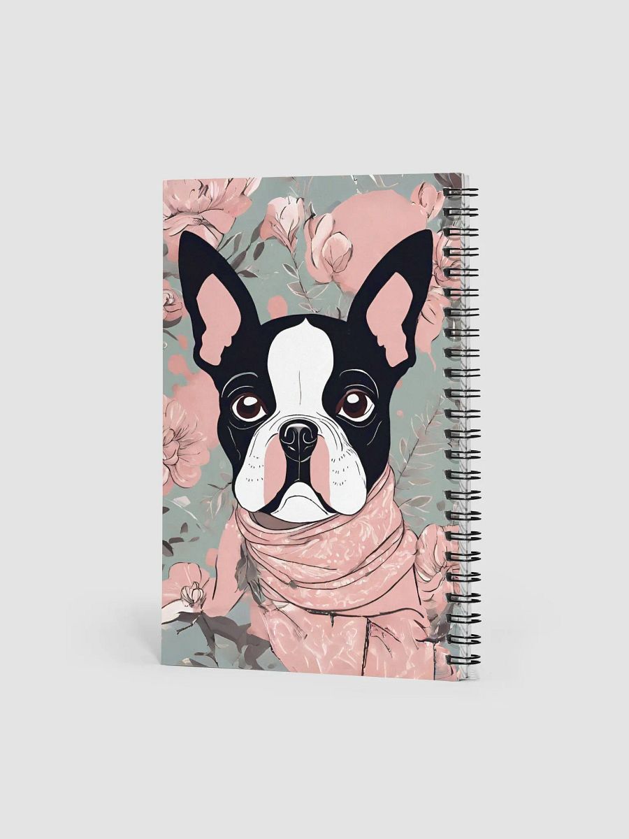 Floral Boston Terrier Spiral Notebook product image (3)