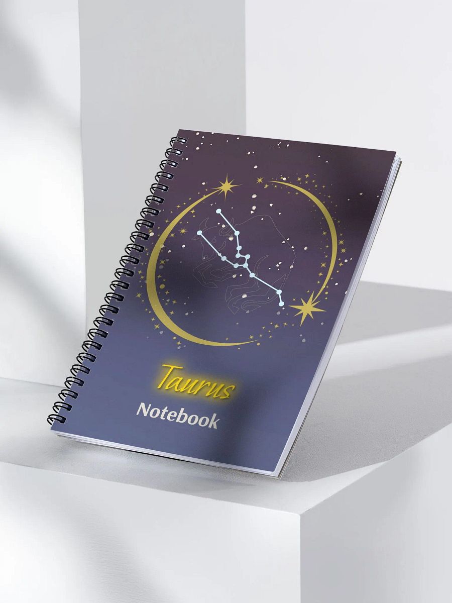 Personalized Taurus Zodiac Spiral Dotted Notebook Journal – Starry Constellation Gift for Astrology Lovers, Birthday, Valentine, Christmas, Horoscope, Celestial, Moon, Stars, Stationery, Sketching product image (3)