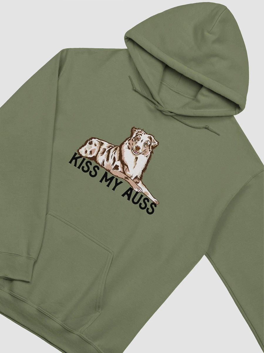 Kiss My Auss Hoodie | Hooded Sweatshirt for Australian Shepherd(Red Merle) Dog Owners product image (14)