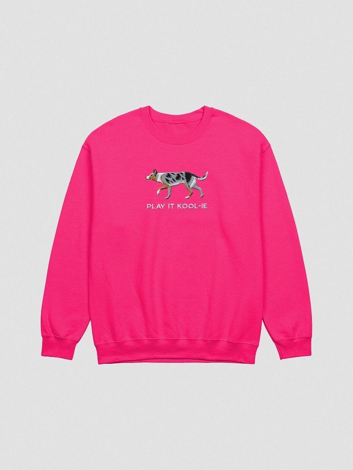 Play It Kool-ie Sweatshirt (Embroidered) of an Australian Koolie(Blue Merle Tricolor) product image (13)