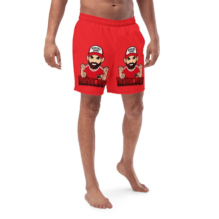 RebelDev red swim trunks product image (1)