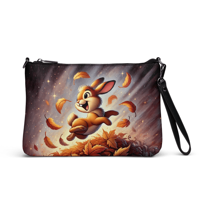 Autumn Leaves Bunny Rabbit Crossbody Bag - Whimsical Purse product image (1)