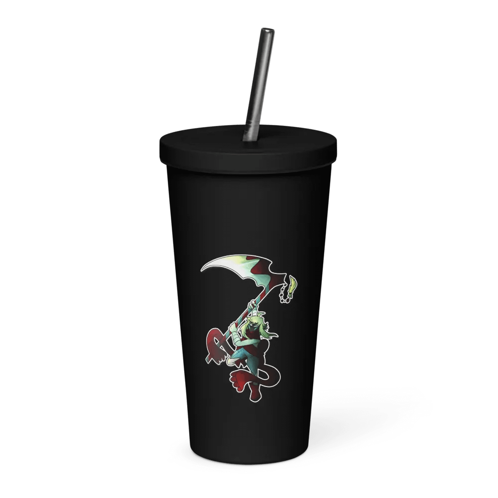 "Scythe" tumbler with straw product image (1)