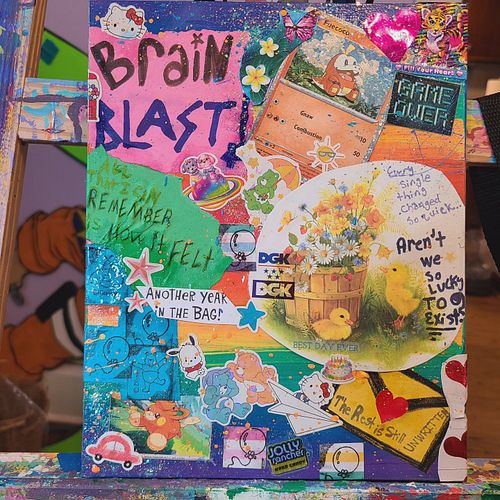 😅Artists block made me do it✨️

 & now I wanna make more multimedia pieces with random scraps I've collected over the years t...