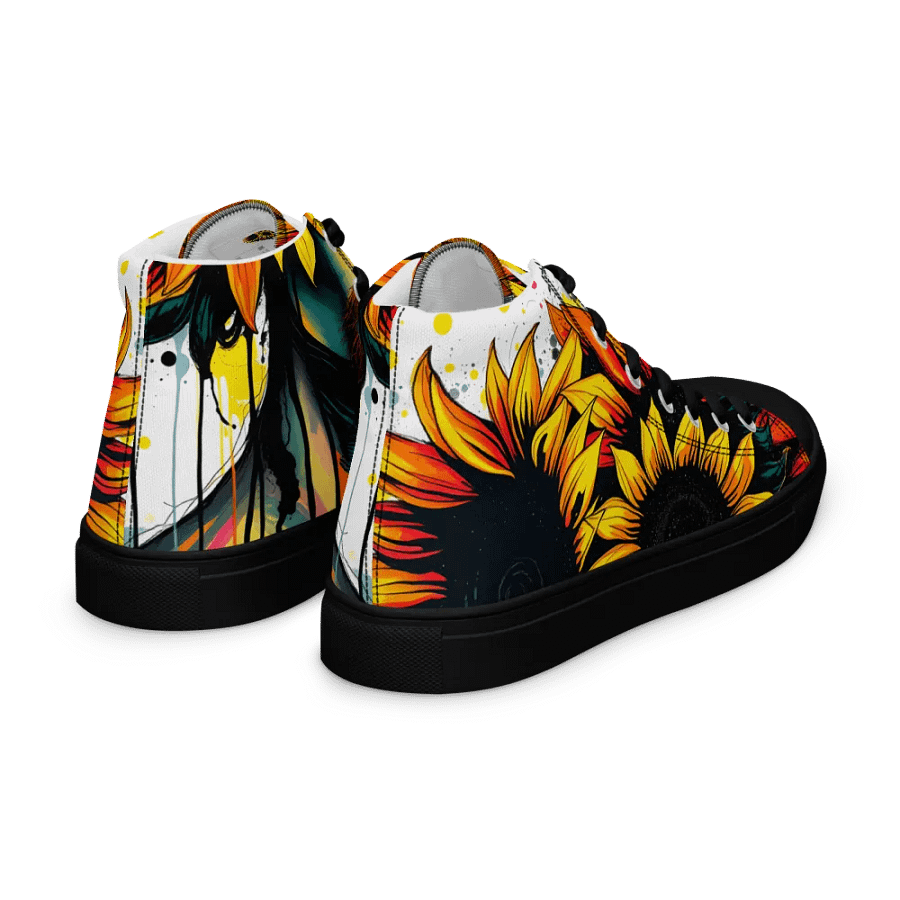 Van gogh's Sunflower Gaze, women's premium canvas High Tops product image (7)