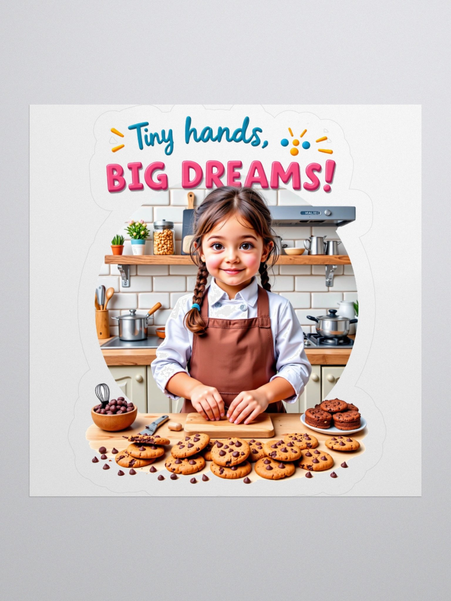 Tiny Hands, Big Dreams Kiss Cut Stickers product image (2)