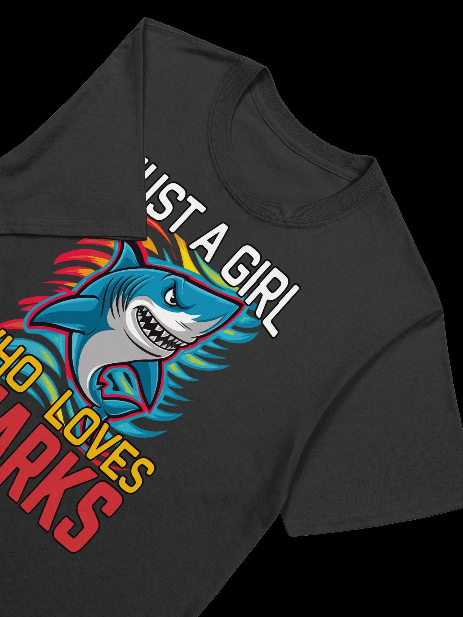Just a Girl Who Loves Sharks-Cute Shark T-Shirt product image (47)