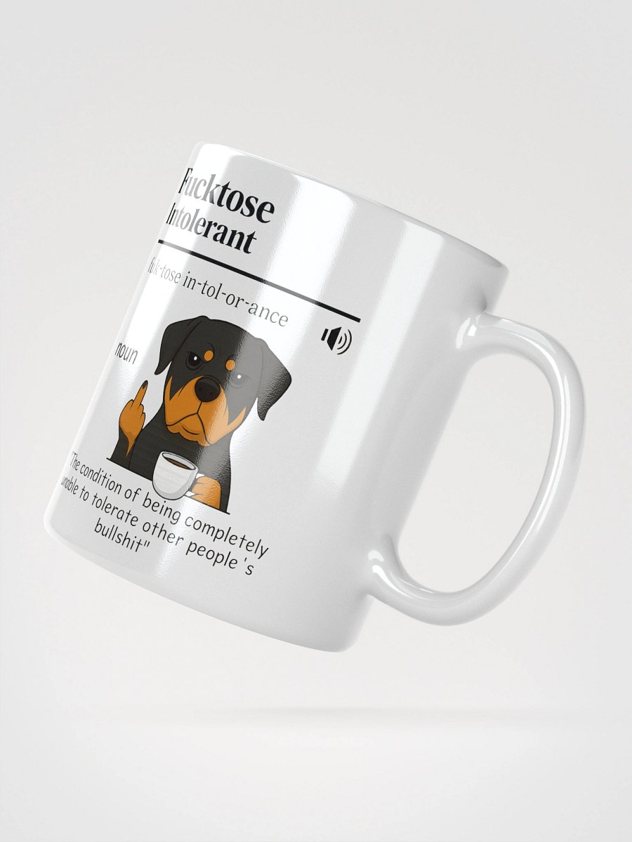 Intolerant Rottweiler - White Glossy Mug product image (2)
