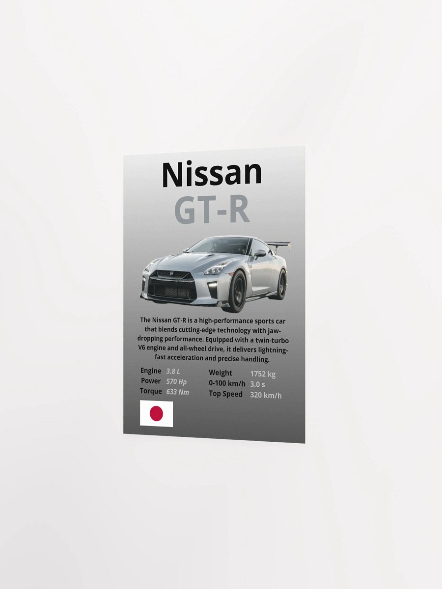 Nissan GT-R Wall Poster Without A Frame product image (2)