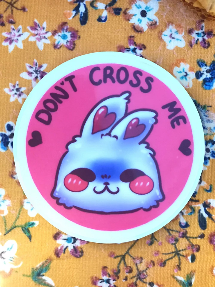 Don't Cross Me Bunny Sticker product image (1)
