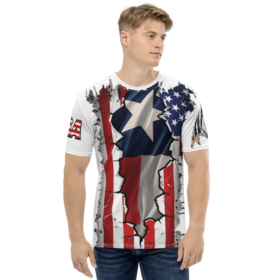 Ripped Flag Fusion Men's T-Shirt product image (2)