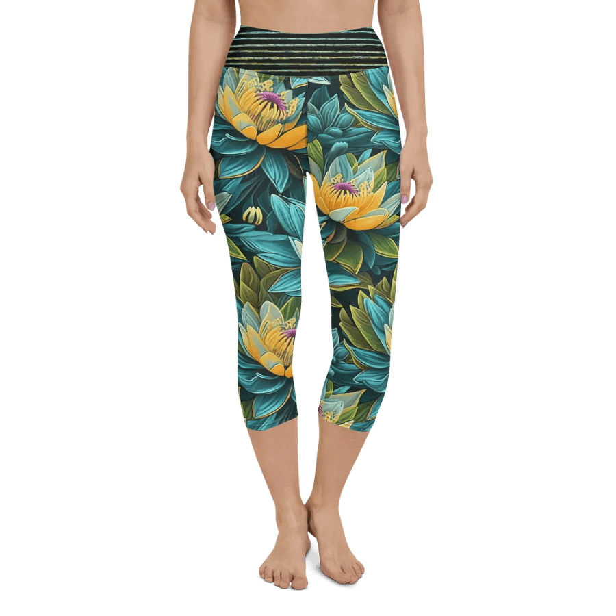 Lotus blue yoga leggings product image (8)