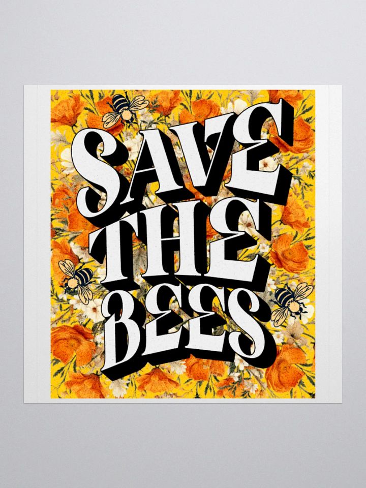 Save the Bees Vibrant Stickers product image (2)