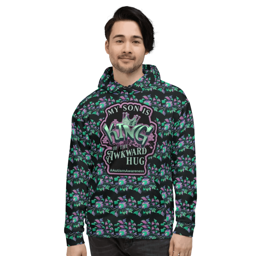 King of the Awkward Hug #Autism Awareness All Over Print Hoodie product image (9)