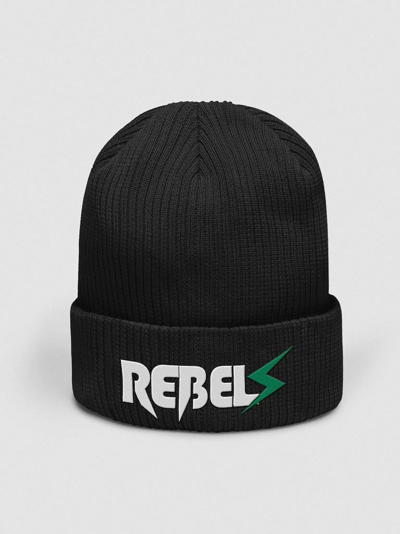 Rebels Beanie | Short Ribbed | Black