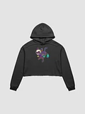 Skull Cat Cropped Hoodie (Front Design) product image (1)
