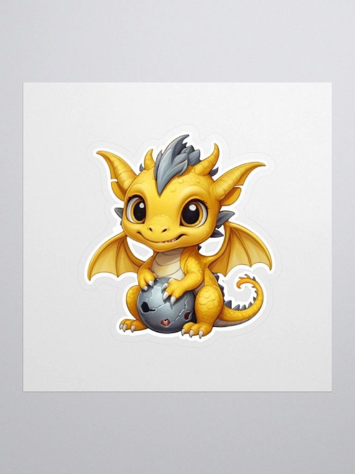 Cute Baby Yellow Dragon V.1 Sticker product image (1)