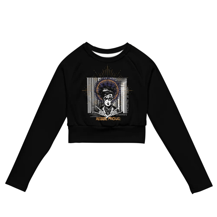REBEL PROUD CYBERPUNK GOTH LONG SLEEVE CROPPED TOP product image (1)