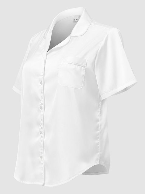 Photo showing All-Over Print Women's Short Sleeve Pajama Top