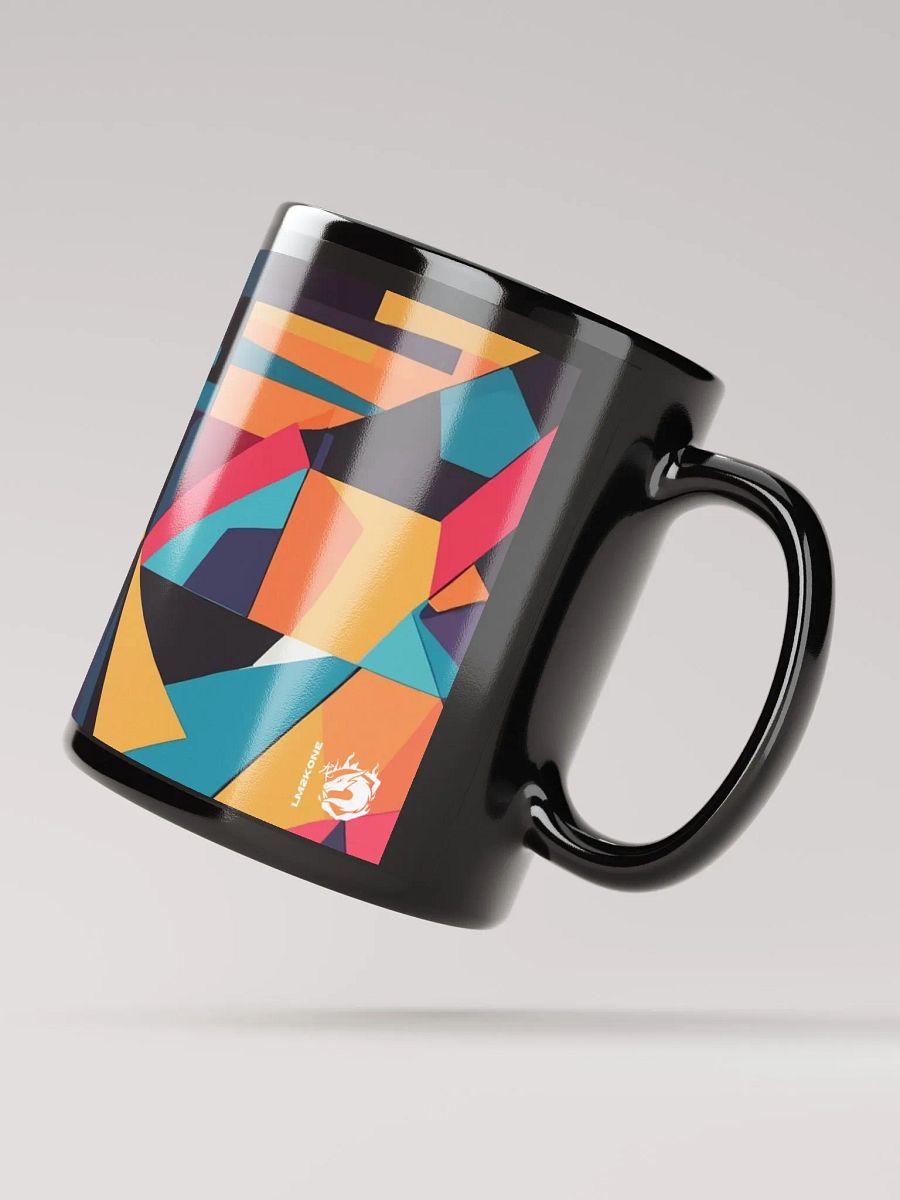Geometric Fusion Black Mug product image (4)