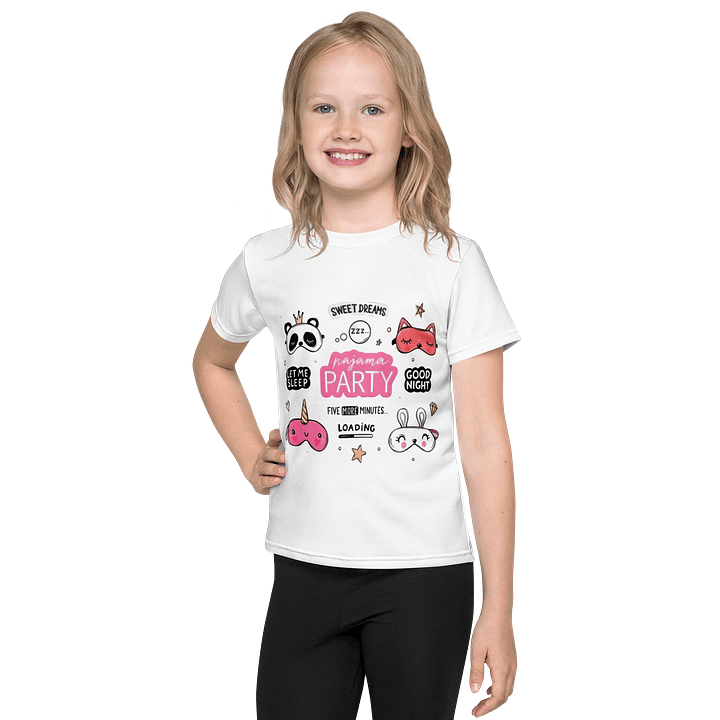 Kids Crew Neck T-Shirt Sleep Mask Graphic All Over Printed product image (1)