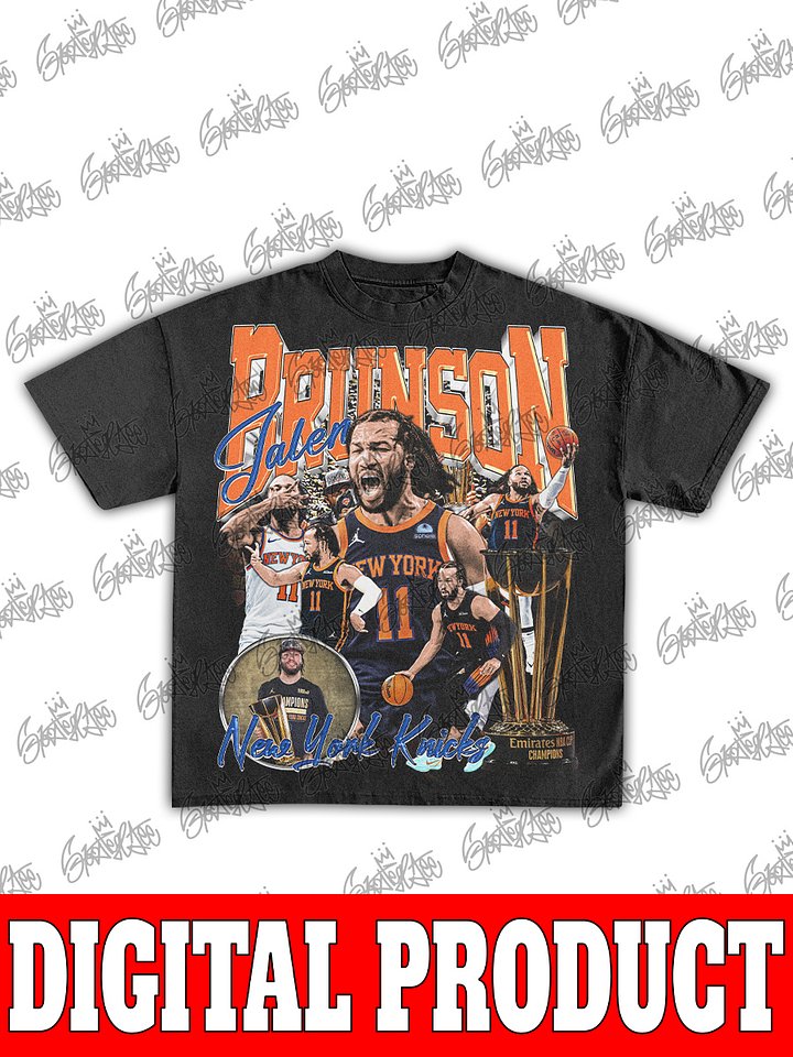 Jalen Brunson New York Knicks 2025 Emirates NBA Cup Champions Vintage Bootleg Graphic product image (1)