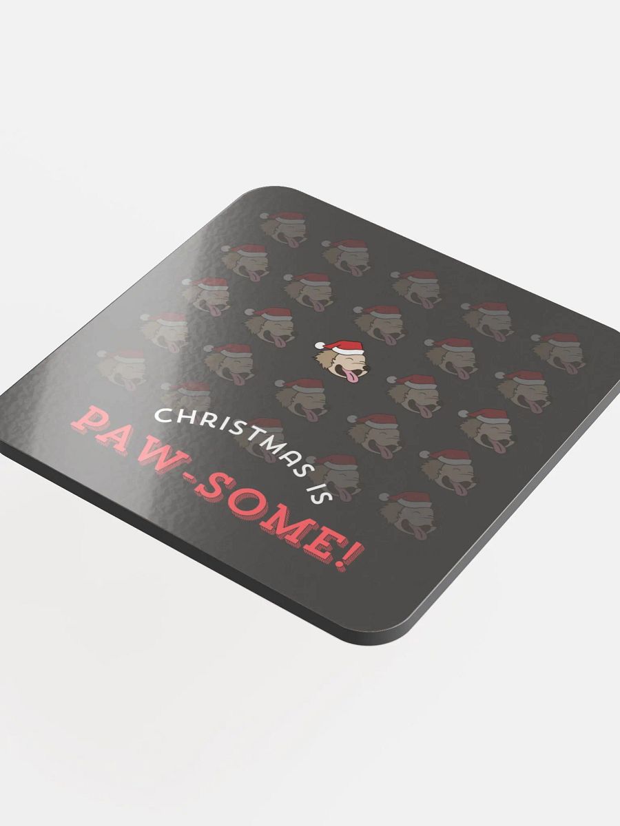 Christmas is Paw-some Cup Coaster - Dark product image (3)