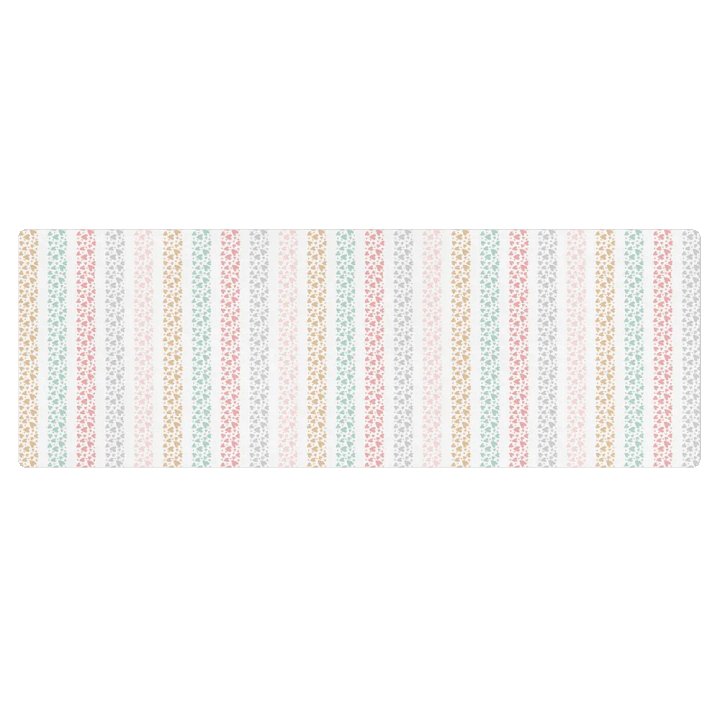 Colorful Pastel Heart Shaped Stripes Yoga Mat by Treasure Pie product image (2)