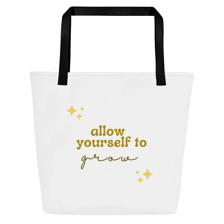 "Allow yourself to Grow" Tote Bag with pocket product image (1)