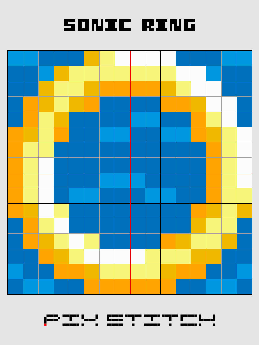 Sonic Ring Pixel Art product image (2)