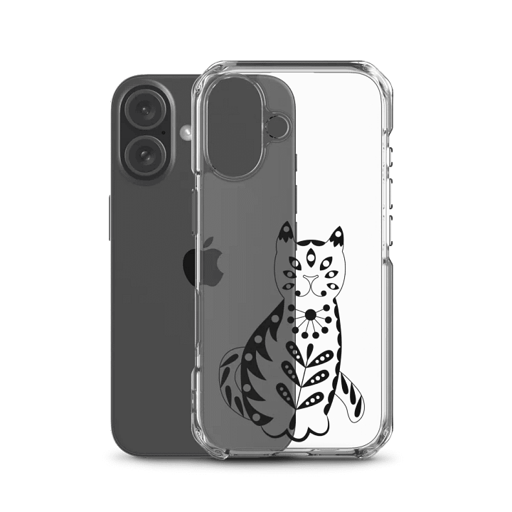 Scandi cat Sleek Clear Vision iPhone® Case product image (50)
