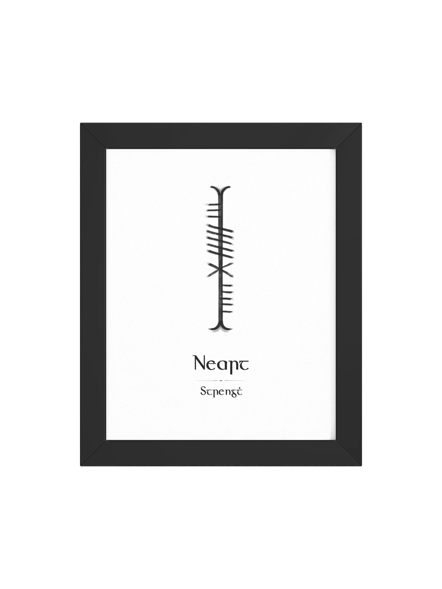 Neart – Celtic Strength Ogham Framed Art Print product image (22)