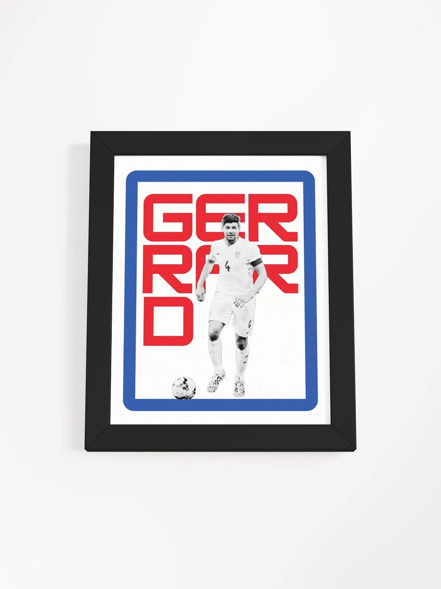 Steven Gerrard BW England Name Art Framed Print product image (3)
