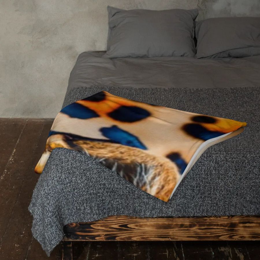 Big Cat 3D Leopard Print Design Throw Blanket product image (12)