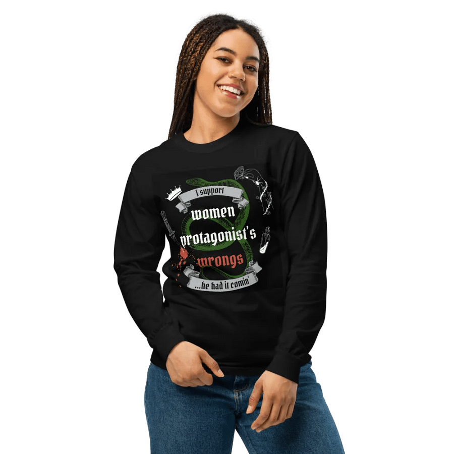 Rebellious Protagonist Empowerment Long Sleeve Tee product image (11)