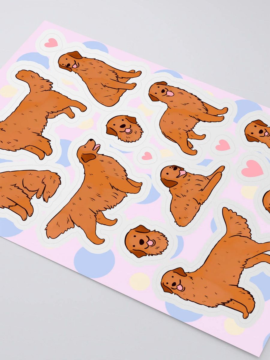 Dark Golden Retriever Love - Sticker Sheet product image (3)