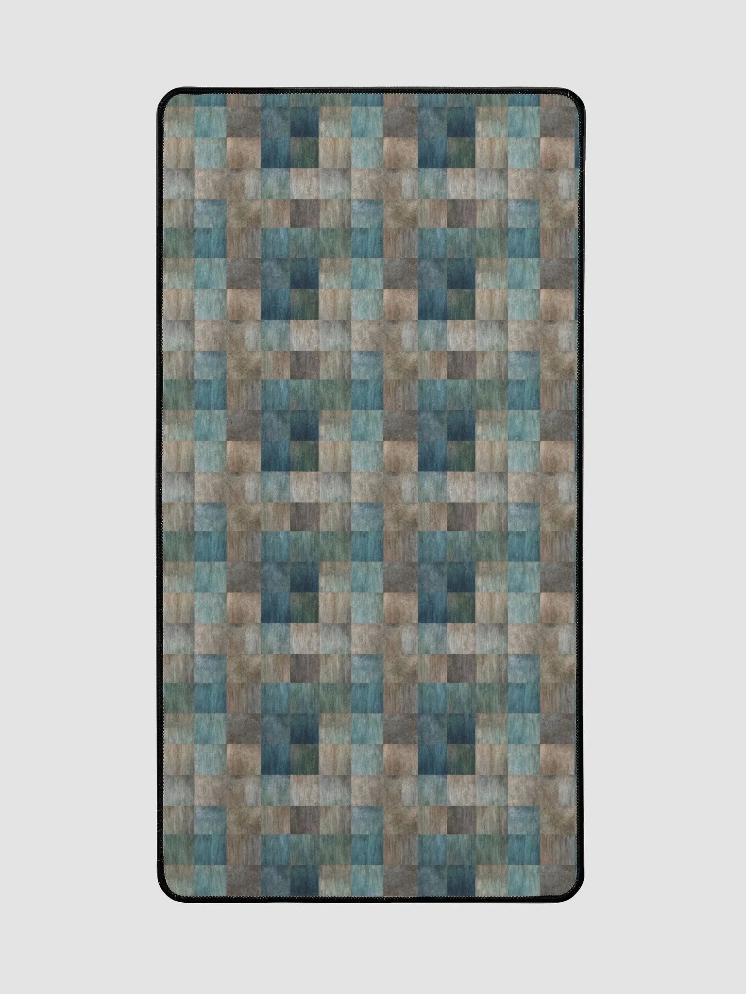 Desk Mat (31.5x15.5 inches) - Checkered Pattern in Blues, Greens, and Browns product image (2)