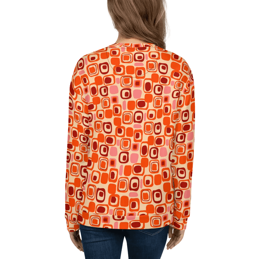 Mid-Century Pattern Orange Sweatshirt product image (4)