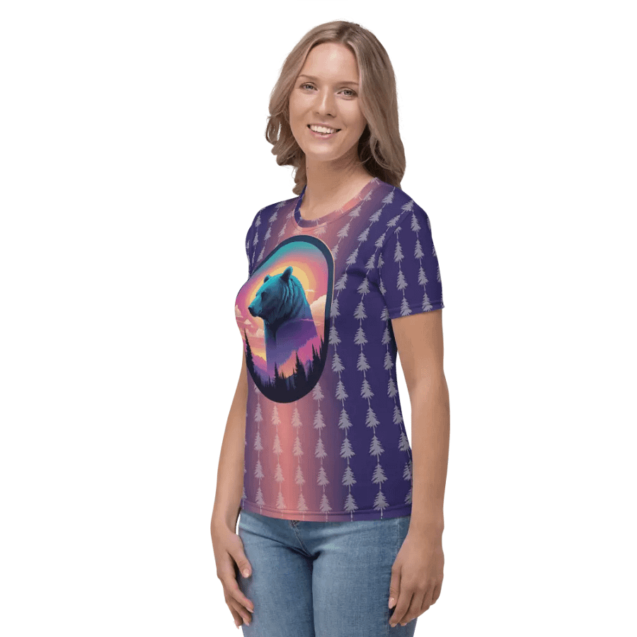 Bear Outdoors All Over Print T-shirt product image (5)