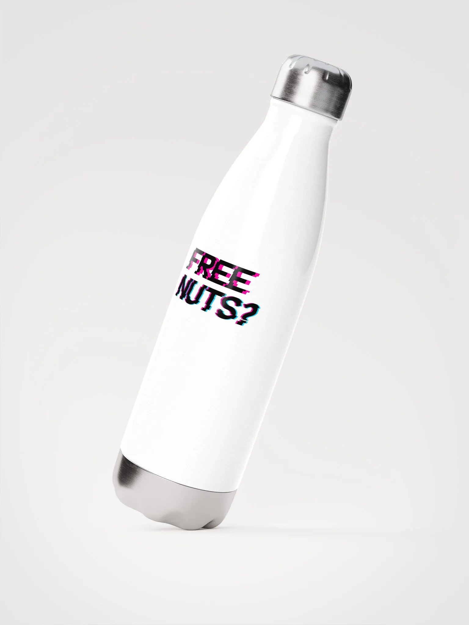 Free Nuts? White Stainless Steel Water Bottle product image (2)
