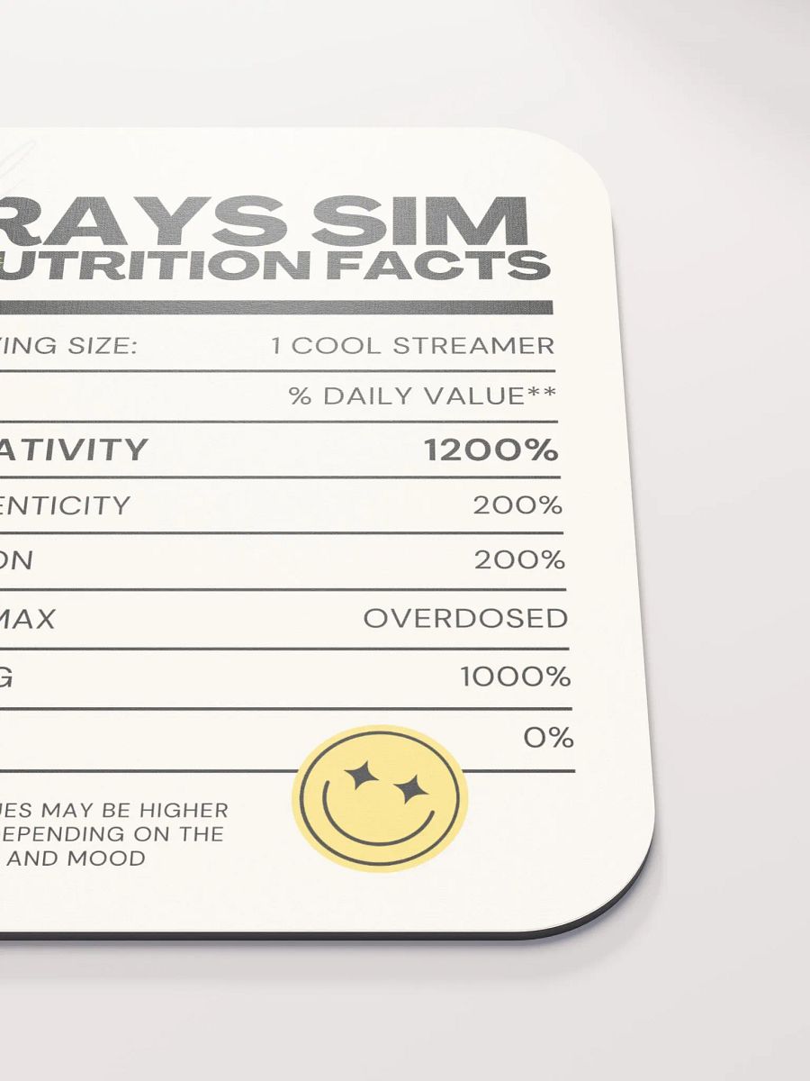 RAY'S SIM NUTRITION FACTS Mouse Pad product image (5)
