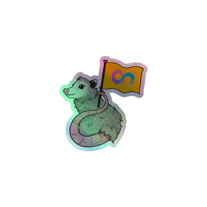 Autism Pride possum holographic stickers product image (1)