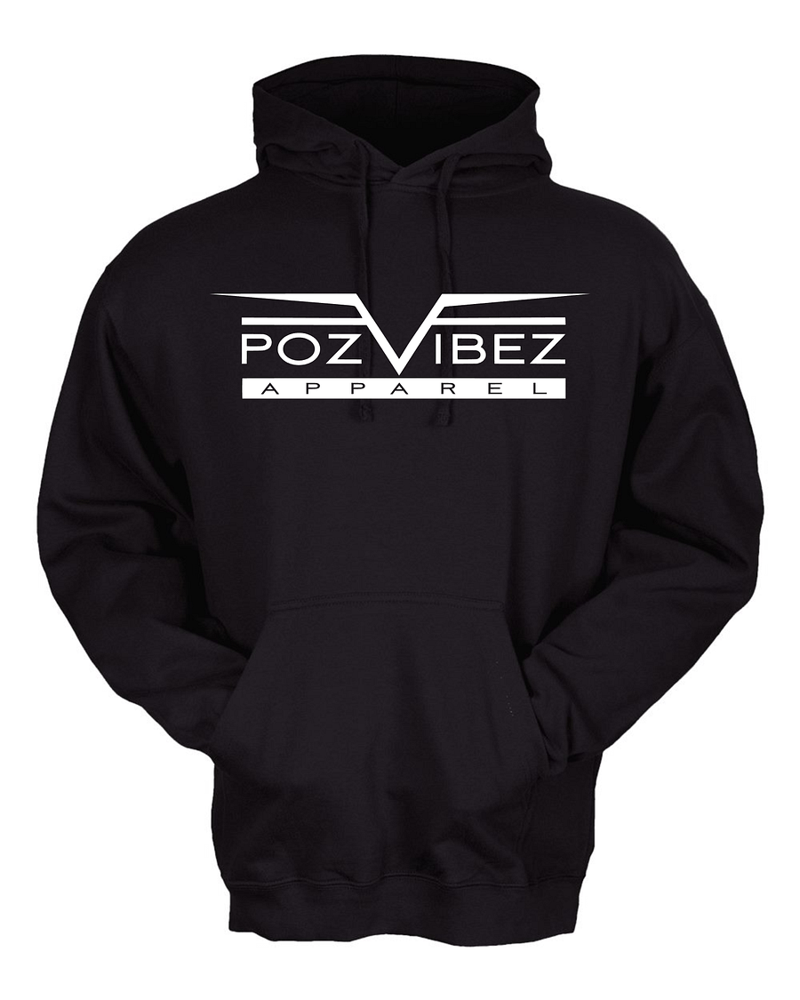 Black PozVibez Hoodie (Unisex) product image (1)